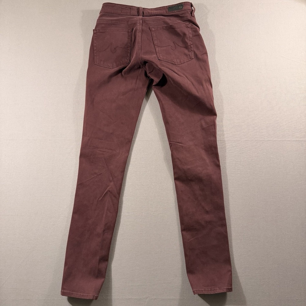 AG Adriano Goldschmied The Prima cigarette leg jeans in a burgundy or maroon